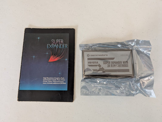 SUPER EXPANDER + 3K RAM COMMODORE VC20 (1981) MODULE  VIC-1211A - NEW