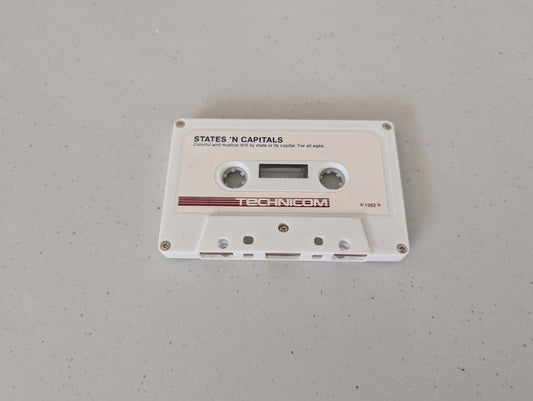 STATES 'N CAPITALS COLORFUL AND MUSICAL DRILL BY STATE OR ITS CAPITAL. FOR ALL AGES. COMMODORE VIC-20