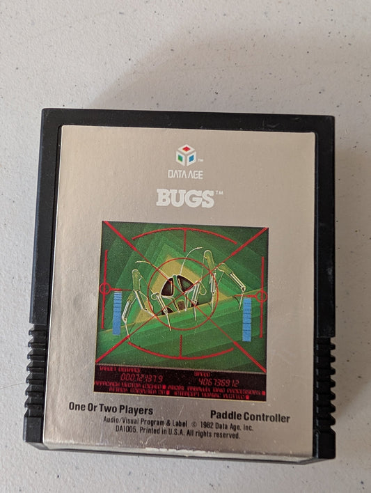 BUGS (ATARI 2600) CARTRIDGE ONLY 1982 DATA AGE GAME VINTAGE