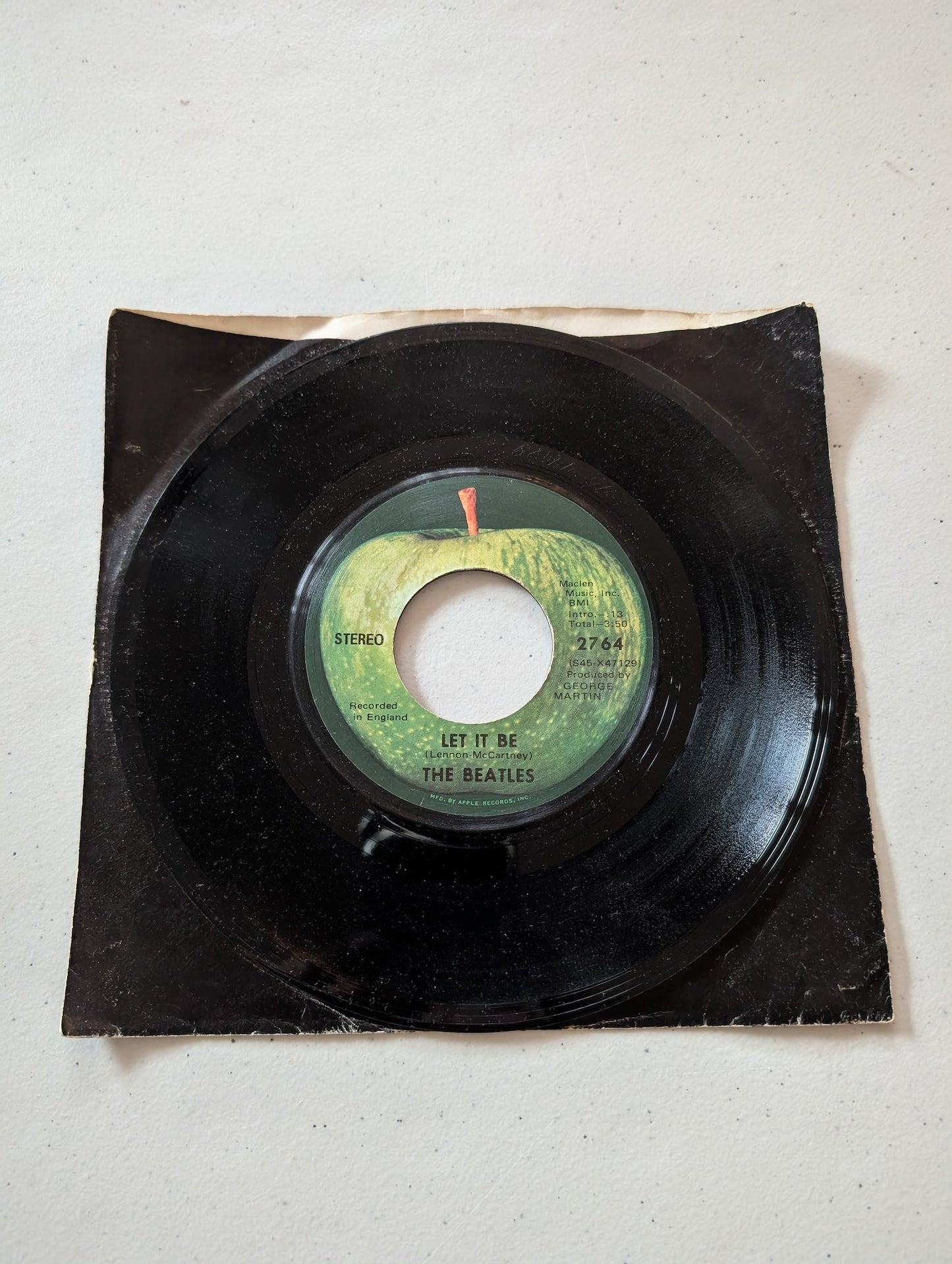THE BEATLES - LET IT BE - YOU KNOW MY NAME  APPLE RECORDS (7 IN, 45 RPM, SINGLE, VINYL RECORD ALBUM)