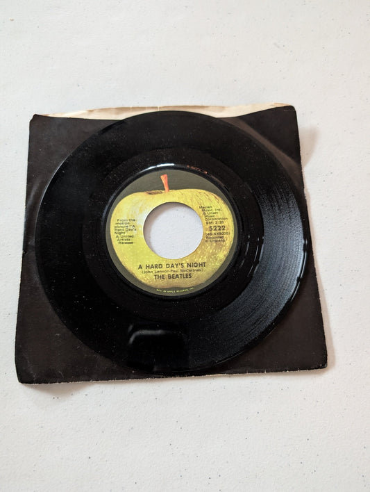 The Beatles - A Hard Day's Night - I Should Have Known Better On Apple (7 in, 45 RPM, Single, Vinyl Record Album)