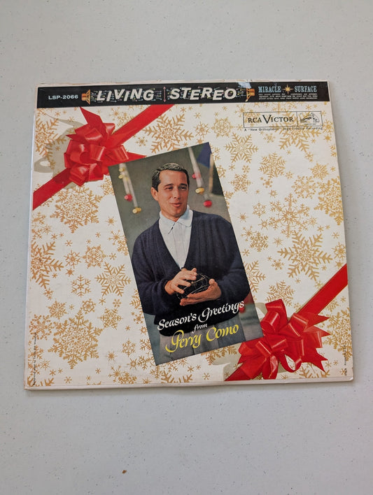 PERRY COMO - SEASON'S GREETINGS FROM PERRY COMO - RCA VICTOR, RCA VICTOR - LSP-2 (VINTAGE ALBUM COVER ONLY)