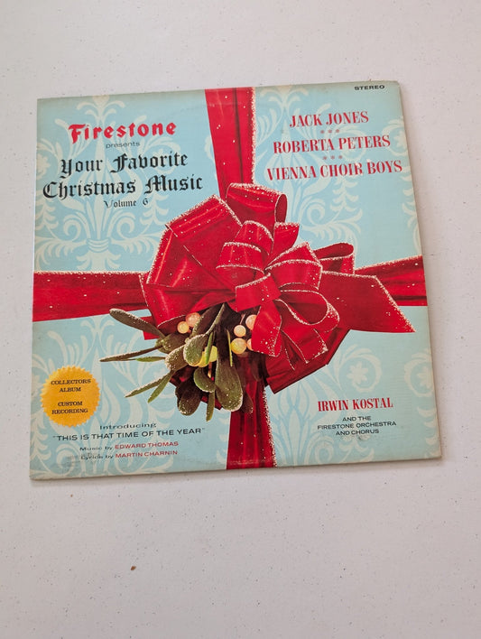FIRESTONE PRESENTS YOUR FAVORITE CHRISTMAS MUSIC VOL. 6 RECORD 33 RPM SLP 7014 (VINTAGE CHRISTMAS HOLIDAY VINYL RECORD LP ALBUM)