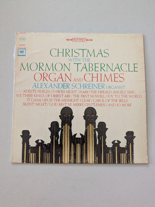 CHRISTMAS WITH THE MORMON TABERNACLE ORGAN AND CHIMES LP SCHREINER (VINTAGE CHRISTMAS HOLIDAY VINYL RECORD LP ALBUM)
