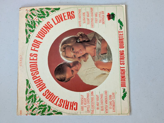 MIDNIGHT STRING QUARTET CHRISTMAS RHAPSODIES FOR YOUNG LOVERS VINYL LP 1967 (VINTAGE CHRISTMAS HOLIDAY VINYL RECORD LP ALBUM)