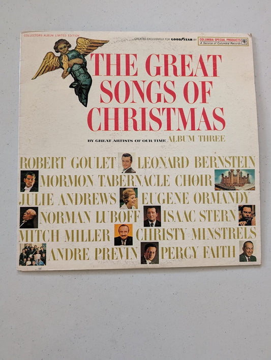 Vintage Goodyear Great Songs Of Christmas 1963 Vinyl Record Album LP (Vintage Christmas Holiday Vinyl Record LP Album)