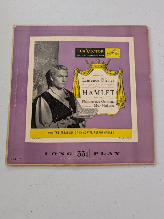 HAMLET LAURENCE OLIVIER RCA VICTOR (VINTAGE VINYL RECORD LP ALBUM)