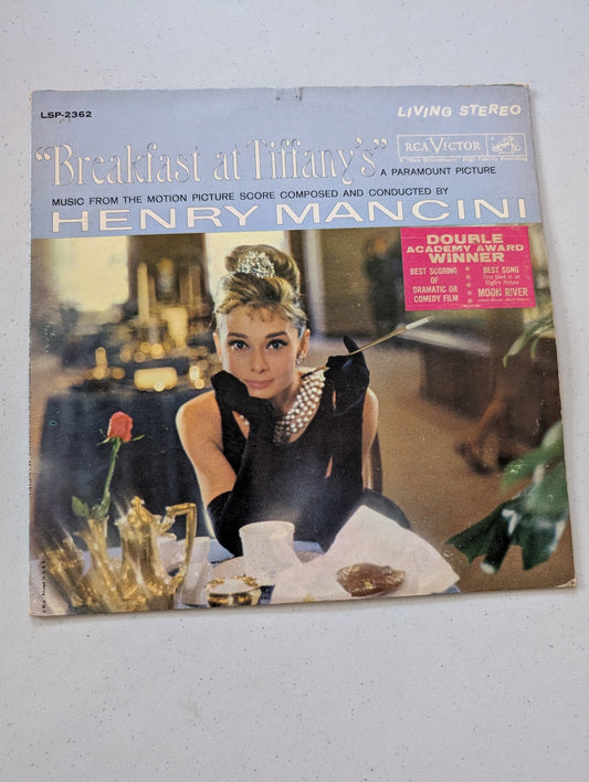 Henri Mancini LP Breakfast at Tiffany's RCA Victor LSP-2362 Living Stereo(Vintage Vinyl Record LP Album Soundtrack)