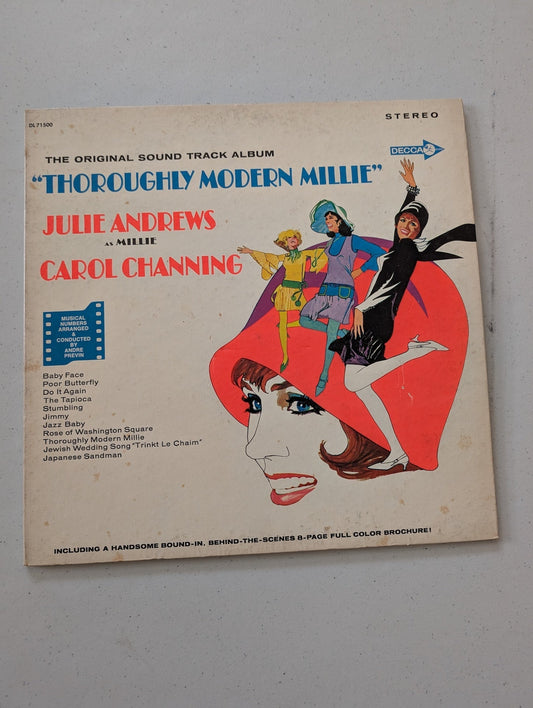 Thoroughly Modern Millie 1967 LP DL71500 Julie Andrews, Carol Channing(Vintage Vinyl Record LP Album Soundtrack)
