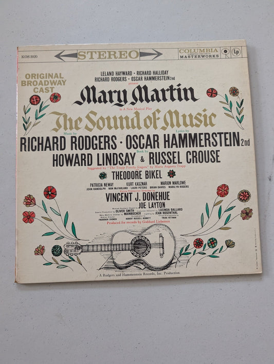 THE SOUND OF MUSIC LP ORIGINAL BROADWAY CAST MARY MARTIN COLUMBIA KOL 5450 (VINTAGE VINYL RECORD LP ALBUM SOUNDTRACK)