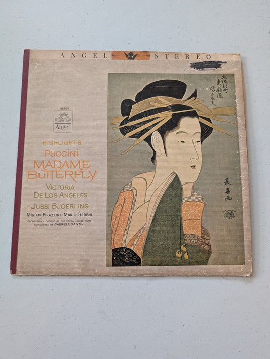 PUCCINI MADAMA BUTTERFLY HIGHLIGHTS VICTORIA DE LOS ANGELES, JUSSI BJOERLING LP VINYL(VINTAGE VINYL RECORD LP ALBUM SOUNDTRACK)