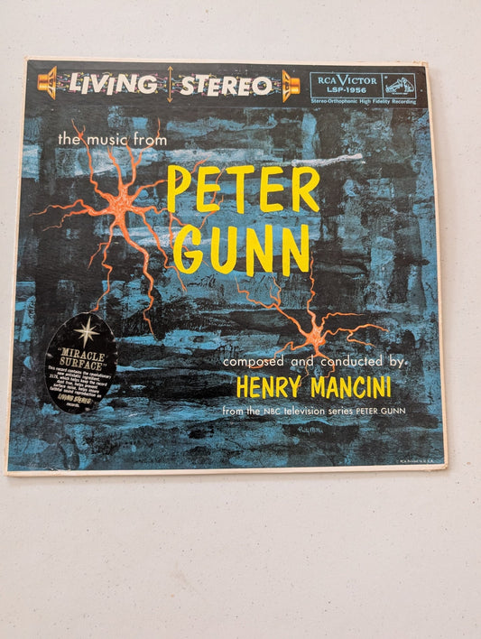 HENRY MANCINI THE MUSIC FROM PETER GUNN VINYL LP RCA VICTOR LSP 1956 1959(VINTAGE VINYL RECORD LP ALBUM SOUNDTRACK)