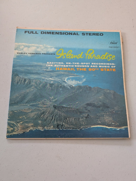 Webley Edwards Presents Island Paradise Hawaii - 12” LP Gatefold Capital Records (Vintage Vinyl Record LP Album Hawaiian)