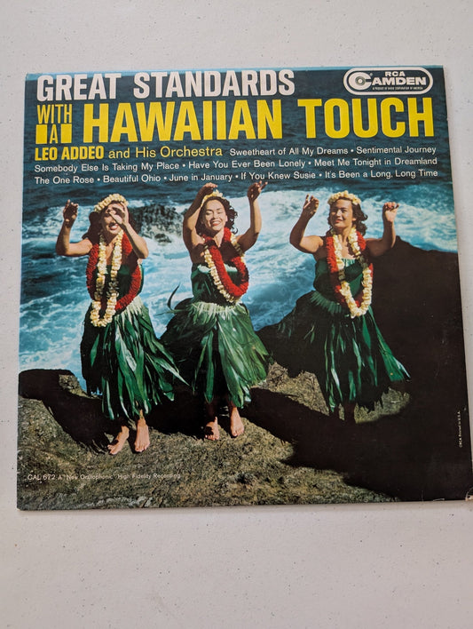 LEO ADDEO AND HIS ORCHESTRALEO ADDEO AND HIS ORCHESTRA [LP RECORD] GREAT STANDARDS WITH A HAWAIIAN TOUCH, LEO ADDEO(VINTAGE VINYL RECORD LP ALBUM HAWAIIAN)