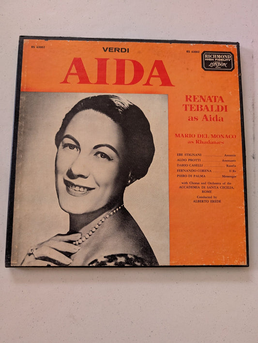 RENATA TEBALDI VERDI AIDA LONDON RICHMOND  HIGH FIDELITY  3 LP BOX (VINYL RECORD LP ALBUM)