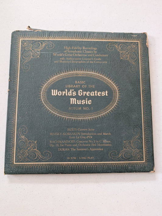 BASIC LIBRARY OF THE WORLDS GREATEST MUSIC ALBUM NO. 1 (VINYL RECORD LP ALBUM)