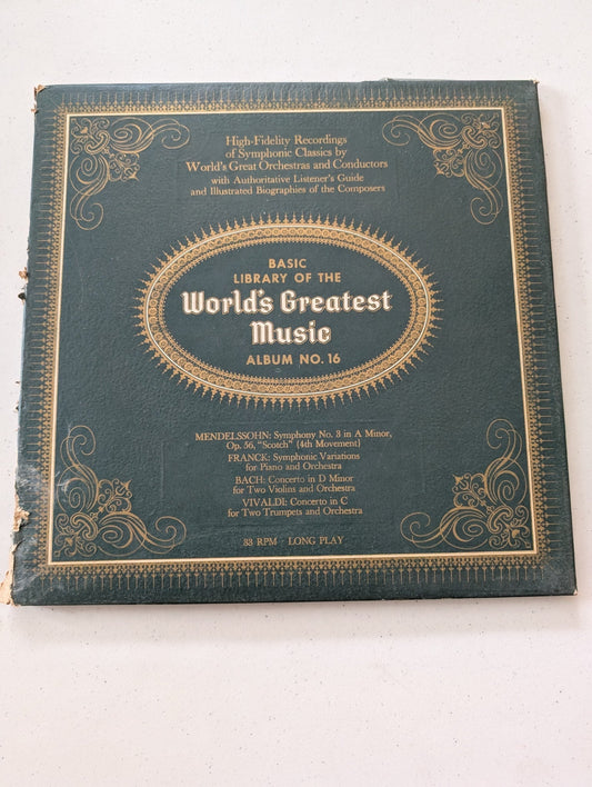 BASIC LIBRARY OF THE WORLDS GREATEST MUSIC ALBUM NO. 16 (VINYL RECORD LP ALBUM)