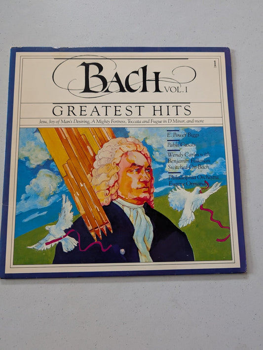Bach's Greatest Hits, Vol. 1 (CBS Masterworks Greatest Hits Series #1)E. Power Biggs Pablo Casals Wendy Carlos with Benjamin Folkman Switched-On-Bach Philadelphia Orchestra Eugene Ormandy(Vintage Vinyl Record LP Album)