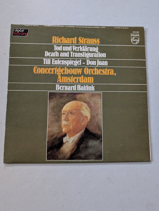RICHARD STRAUSS - CONCERTGEBOUW ORCHESTRA, AMSTERDAM*, BERNARD HAITINK – DEATH AND TRANSFIGURATION / TILL EULENSPIEGEL - DON JUAN(VINTAGE VINYL RECORD LP ALBUM)