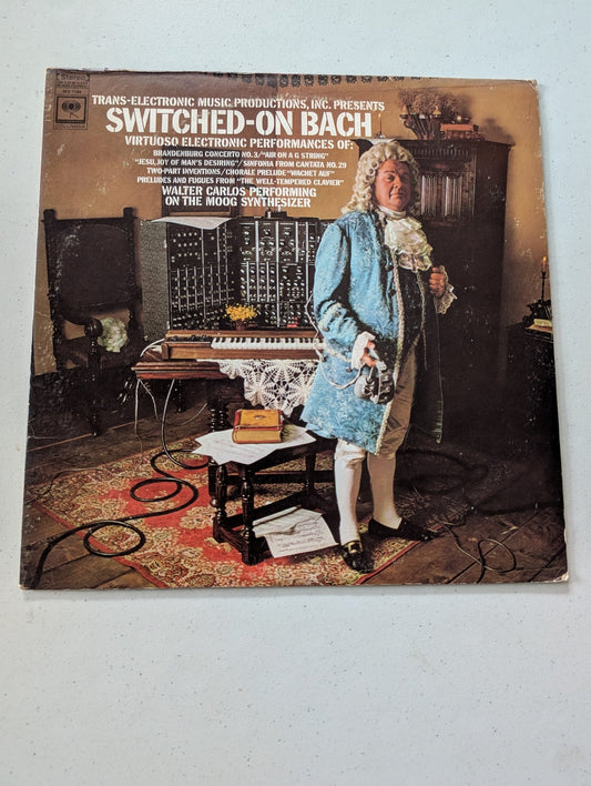 SWITCHED ON BACH 1968 WALTER CARLOS COLUMBIA PRESS VINYL RECORD (VINTAGE VINYL RECORD LP ALBUM)