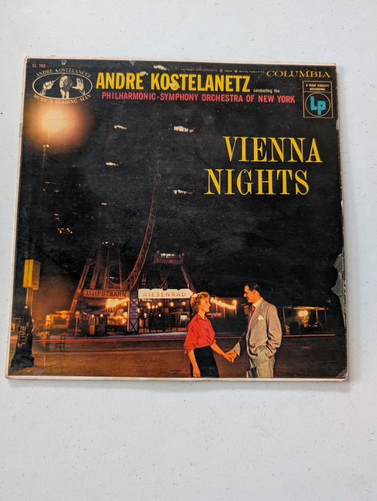 VINYL RECORD ALBUM VIENNA NIGHTS ANDRE KOSTELANETZ NEW YORK SYMPHONY 6 (VINTAGE VINYL RECORD LP ALBUM)