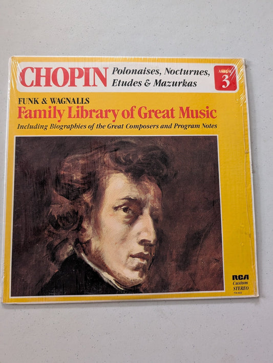 Chopin Polonaises, Nocturnes, Etudes & Mazurkas (Funk & Wagnalls Family Library of Great Music Album 3) Record Vinyl Album LP(Vintage Vinyl Record LP Album)