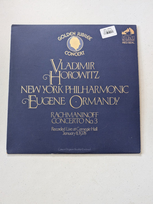 Vladimir Horowitz New York Philharmonic Golden Jubilee concert 1/8/78 Eugene Orm RACHMANINOFF CONCERTO No. 3(Vintage Vinyl Record LP Album)