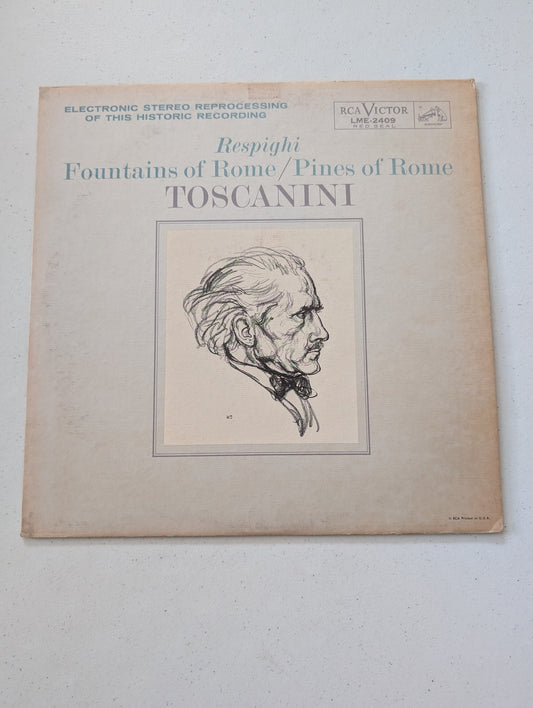 Respighi Fountains of Rome / Pines of Rome Toscanini LP RCA LME 2409(Vintage Vinyl Record LP Album)