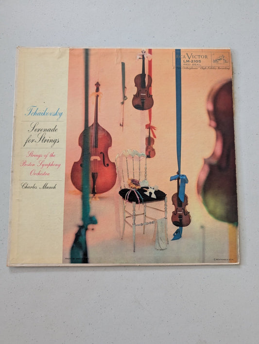 TCHAIKOVSKY SERENADE FOR STRINGS LP 1958 RCA VICTOR MONO PRESS LSC-2105 MUNCH(VINTAGE VINYL RECORD LP ALBUM)