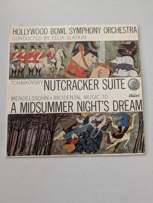 THE HOLLYWOOD BOWL SYMPHONY ORCHESTRA, FELIX SLATKIN - TCHAIKOVSKY: NUTCRACKER SUITE(VINTAGE VINYL RECORD LP ALBUM)