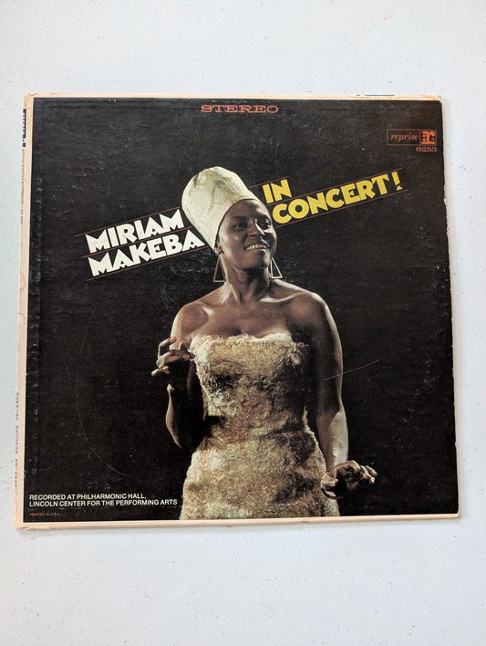 MIRIAM MAKEBA - IN CONCERT! - 1967 VOCAL LP REPRISE R 6253 MONO VINYL RECORD(VINTAGE VINYL RECORD LP ALBUM)