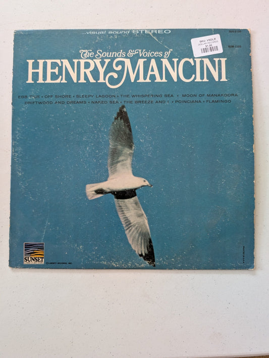 HENRY MANCINI - THE SOUNDS & VOICES OF HENRY MANCINI - SUNSET RECORDS - SUS-5105 (VINTAGE VINYL RECORD LP ALBUM)