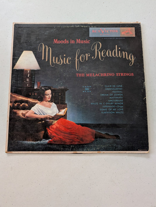 MOODS IN MUSIC - MUSIC FOR READING - THE MELACHRINO STRINGS - LP (VINTAGE VINYL RECORD LP ALBUM)