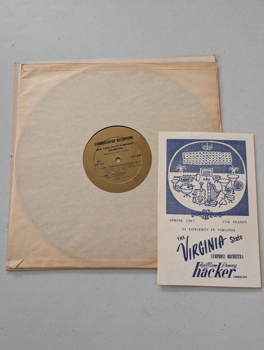 NEW YORK STATE SYMPHONY ORCHESTRA: THE PERFORMING ORCHESTRA CONDUCTED BY WILLIAM PENNY HÄCKER.(VINTAGE VINYL RECORD LP ALBUM)