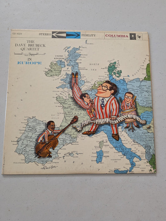 DAVE BRUBECK - THE DAVE BRUBECK QUARTET IN EUROPE COLUMBIA CS-8128 STEREO(VINTAGE VINYL RECORD LP ALBUM)