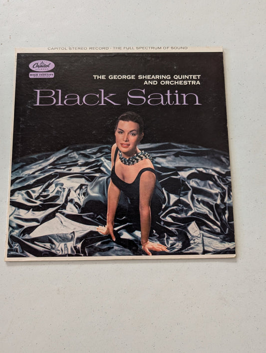 THE GEORGE SHEARING QUINTET AND ORCHESTRA - BLACK SATIN (LP, ALBUM, MONO)(VINTAGE VINYL RECORD LP ALBUM)