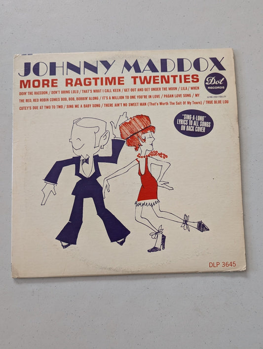 JOHNNY MADDOX: MORE RAGTIME TWENTIES DOT 12 LP 33 RPM (VINTAGE VINYL RECORD LP ALBUM)