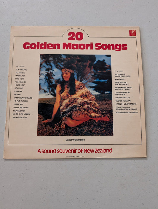 VARIOUS: 20 GOLDEN MAORI SONGS WRC 12 LP 33 RPM(VINTAGE VINYL RECORD LP ALBUM)