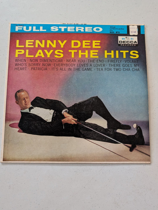 LENNY DEE - LENNY DEE PLAYS THE HITS (LP, 1959) (VINTAGE VINYL RECORD LP ALBUM)