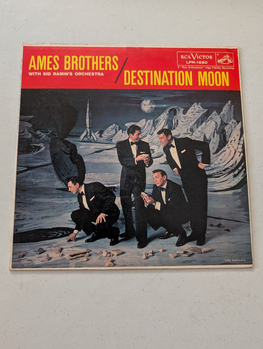 AMES BROTHERS: DESTINATION MOON RCA VICTOR 12 LP 33 RPM(VINTAGE VINYL RECORD LP ALBUM)