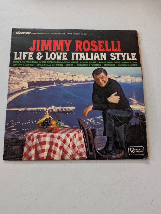JIMMY ROSELLI – LIFE AND LOVE ITALIAN STYLE(VINTAGE VINYL RECORD LP ALBUM)