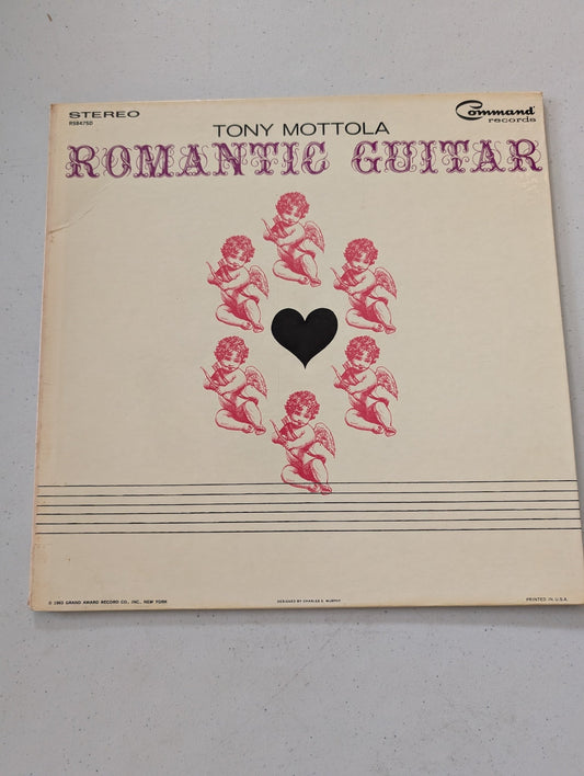 TONY MOTTOLA – ROMANTIC GUITAR – COMMAND RS-847 - 12 INCH 33 RPM STEREO LP ALBUM(VINTAGE VINYL RECORD LP ALBUM)