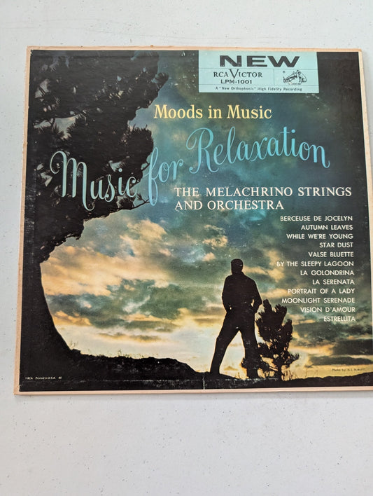 THE MELACHRINO STRINGS AND THE MELACHRINO ORCHESTRA - MOODS IN MUSIC: MUSIC FOR(VINTAGE VINYL RECORD LP ALBUM)