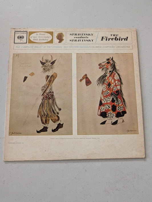 IGOR STRAVINSKY - COLUMBIA SYMPHONY ORCHESTRA - STRAVINSKY CONDUCTS STRAVINSKY: THE FIREBIRD - LP VINYL RECORD(VINTAGE VINYL RECORD LP ALBUM)