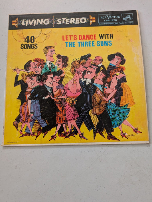 THE THREE SUNS - LET'S DANCE WITH THE THREE SUNS - 1958 RCA LIVING STEREO(VINTAGE VINYL RECORD LP ALBUM)