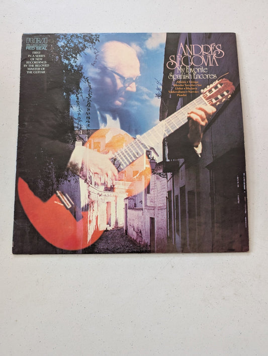 ANDRES SEGOVIA MY FAVORITE SPANISH ENCORES RCA LP 1974 (VINTAGE VINYL RECORD LP ALBUM)