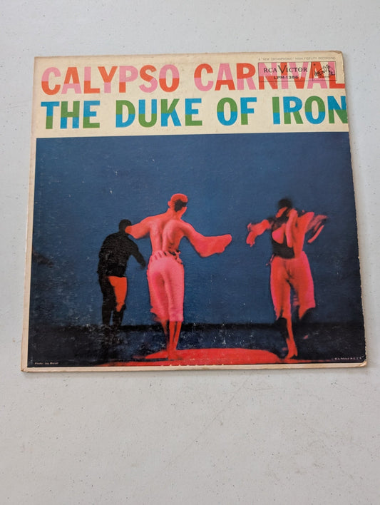 THE DUKE OF IRON, CALYPSO CARNIVAL, RCA LPM 1386, 1957, CALYPSO/REGGAE(VINTAGE VINYL RECORD LP ALBUM)