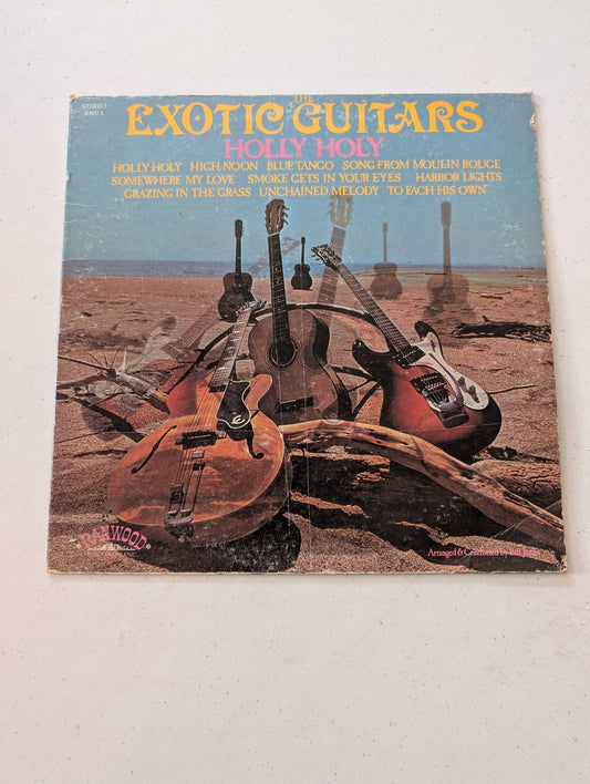1970 THE EXOTIC GUITARS HOLLY HOLY - VINTAGE VINYL 12 33 RPM LP RECORD(VINTAGE VINYL RECORD LP ALBUM)