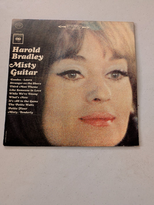 HAROLD BRADLEY - MISTY GUITAR ORIGINAL STEREO COLUMBIA 8873 LP RECORD 1963(VINTAGE VINYL RECORD LP ALBUM)
