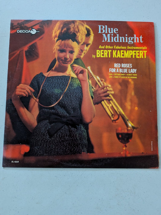 BERT KAEMPFERT & HIS ORCHESTRA - BLUE MIDNIGHT - DECCA - DL 4569 - LP, ALBUM,(VINTAGE VINYL RECORD LP ALBUM)